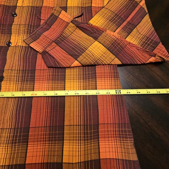 Levi's Silver Tab Men's Button Down Long Sleeves Dress Shirt Orange Size XL - Picture 10 of 12